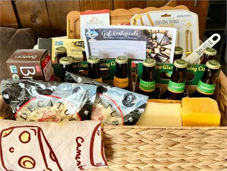 New Glarus Cheese and Beer Basket