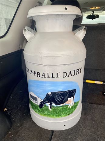 Custom Painted Milk Can donated by Jenna Broege