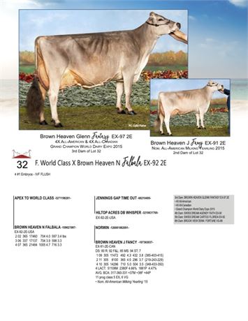 4 EMBRYOS - Fabala (jim 1) X World Class